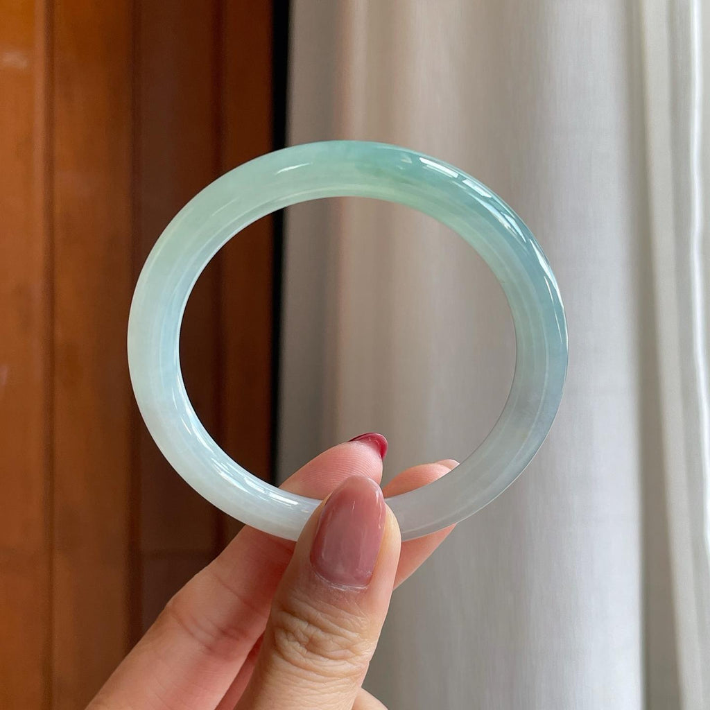 糯冰半山半水翡翠美人条手镯（54.2mm）（yc302144）