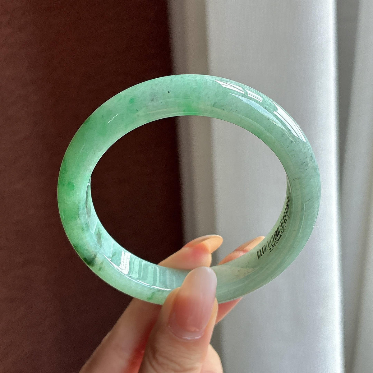 细糯冰飘花正圈平安镯 56圈（yc774783）