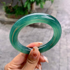冰种蓝水圆条手镯（58.1mm）（yc255481）