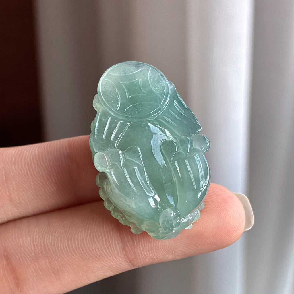 糯冰湖水绿貔貅挂件（yc712122）