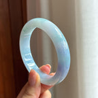 糯冰紫罗兰翡翠平安镯（56.7mm)（yc420171）