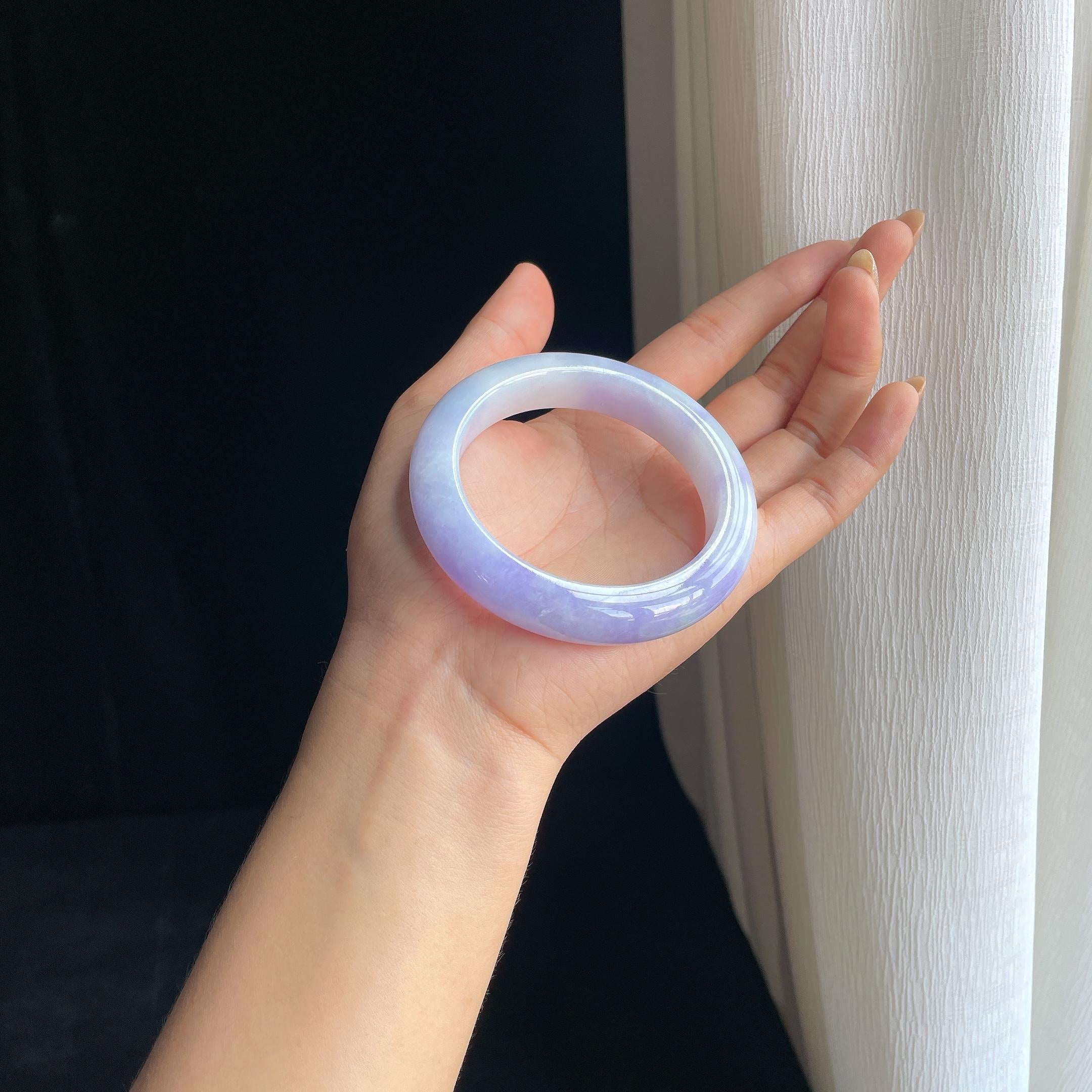 糯冰紫罗兰翡翠平安镯（57.5mm）（yc413684）