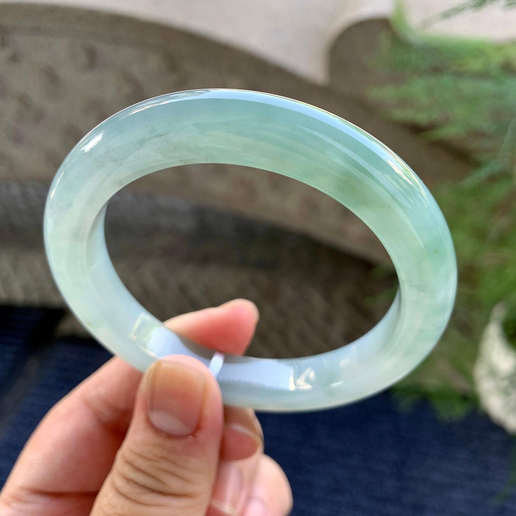 细糯种晴底飘花泥鳅背手镯（56mm）（yc249387）