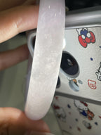 细糯种带底色圆条手镯55.3圈     天然缅甸A货翡翠（yc416463）