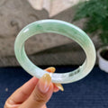 大圈口 细糯种晴底正圈平安镯60.2圈 天然缅甸A货翡翠（yc481944）