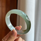 糯冰半山半水翡翠平安镯（58mm）（yc424959）
