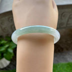 细糯种半山水圆条手镯（52.7mm）（yc304773）