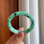 糯种翡翠特色平安镯（52mm）（yc284566）