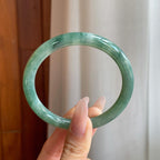 细糯冰带色翡翠美人条手镯（59mm）（yc282503）