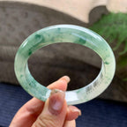 糯冰种飘花平安镯（56mm）（yc297968）