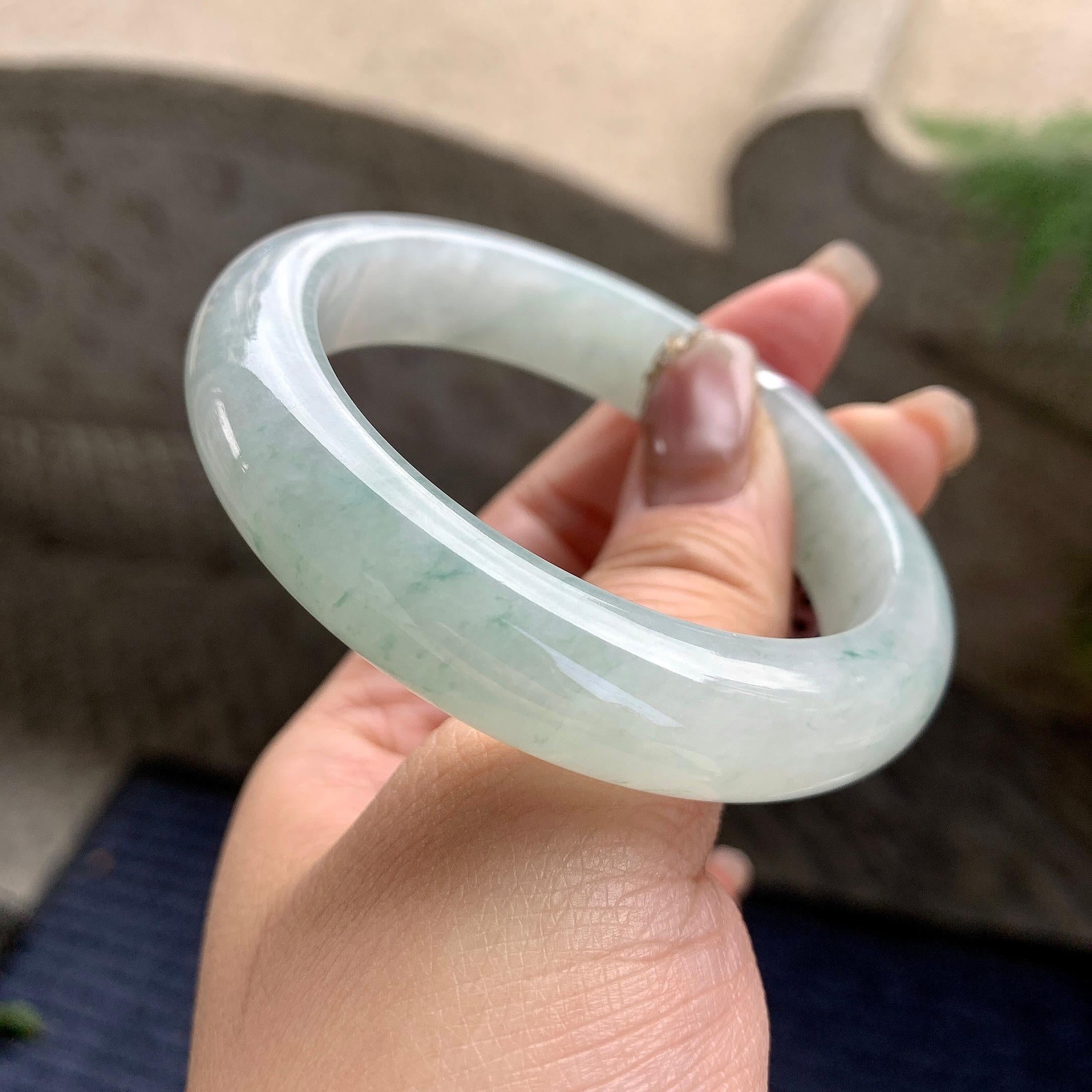 细糯种飘花平安镯（54mm）（yc297175）