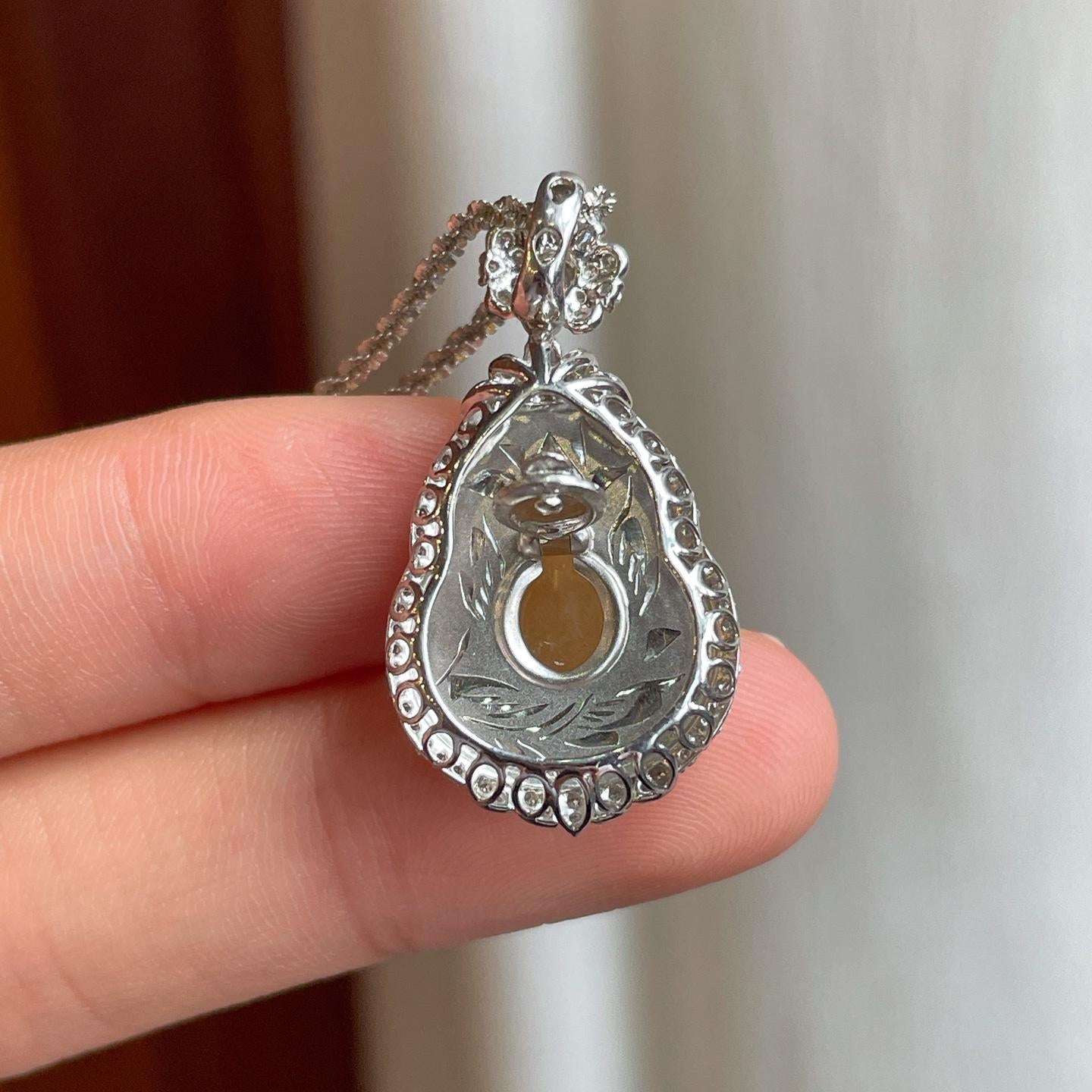 18k真金真钻镶冰种黄翡葫芦（yc248483）