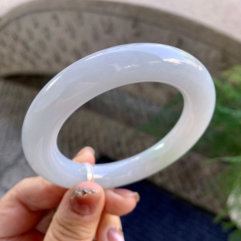 糯种无色圆条手镯（55.2mm）（yc275316）