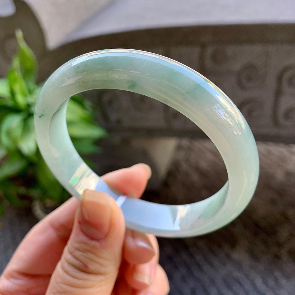细糯种飘花平安镯（57mm）（yc308748）