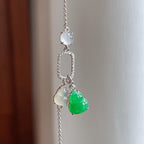 18k金钻镶冰种翡翠手链（yc257280）