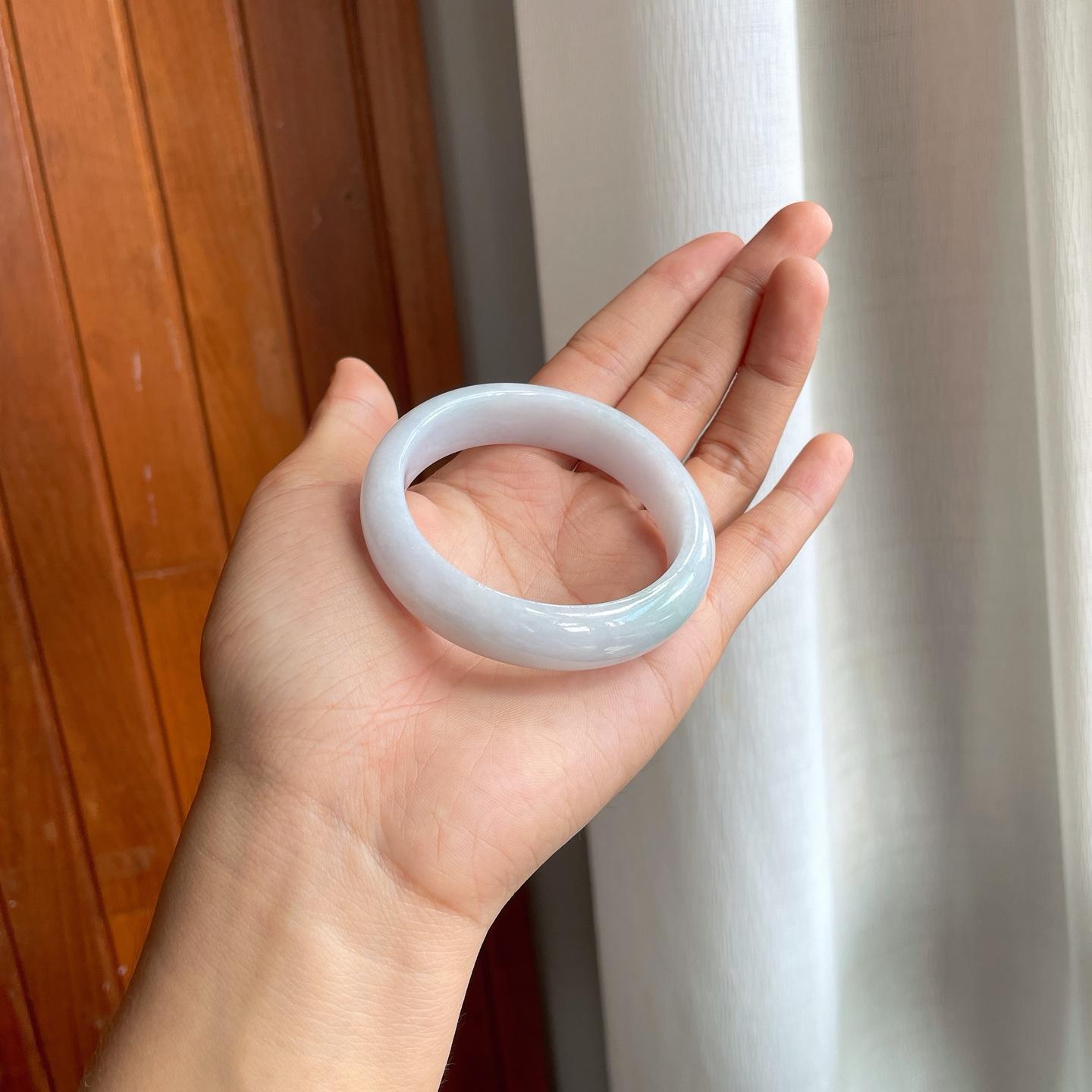 糯种翡翠平安镯（53.3mm）（yc215249）