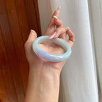 糯冰晴底紫罗兰翡翠平安镯（55.5mm）（yc266550）