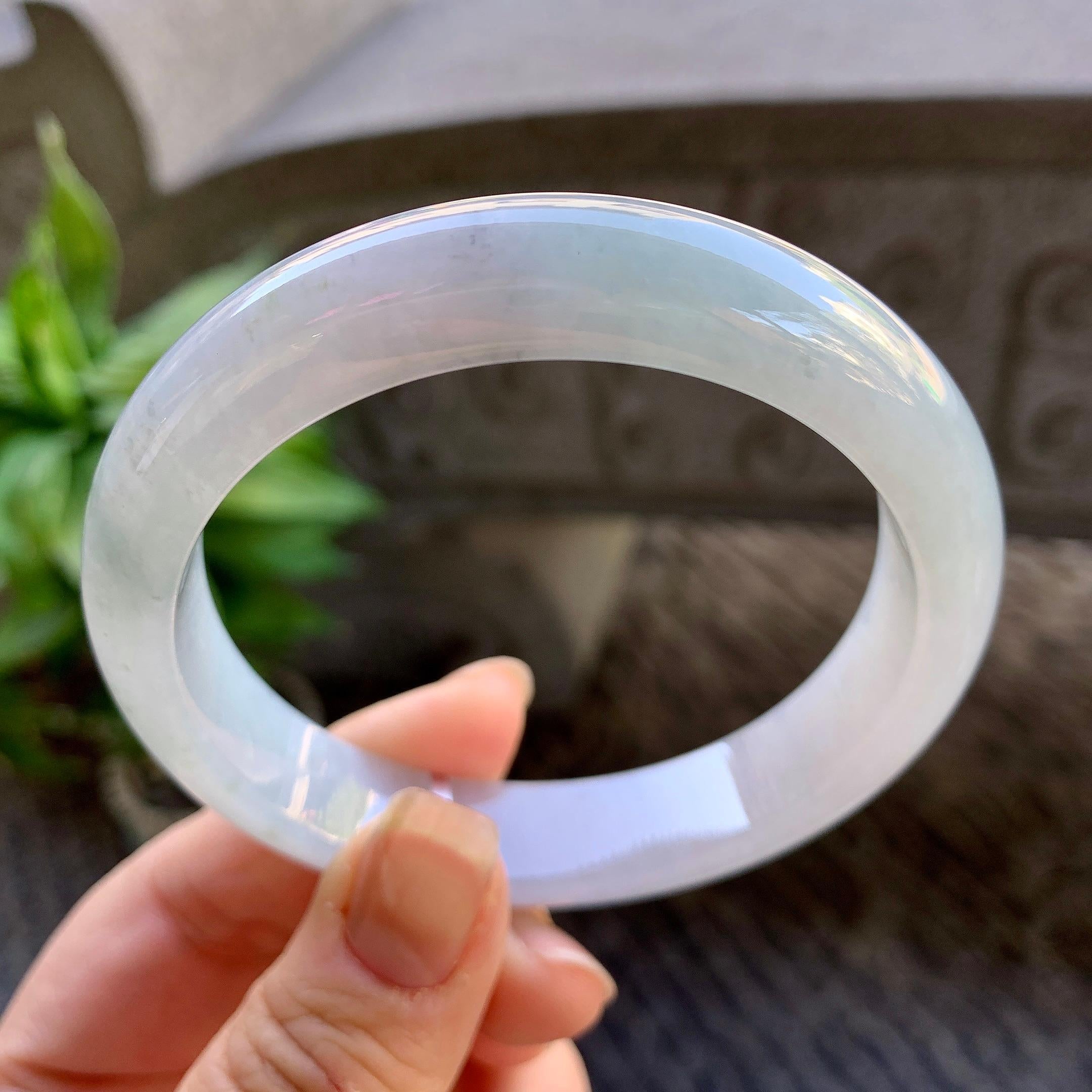 细糯种带底色平安镯（59.7mm）（yc308753）