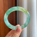 冰种飘花翡翠平安镯（57.8mm）（yc310943）