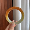 糯冰红翡圆条手镯 55圈 天然缅甸A货翡翠（yc484431）