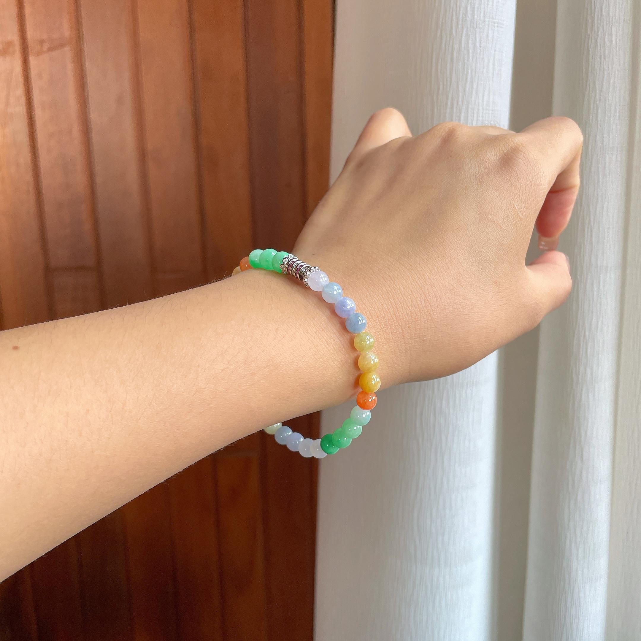 糯冰多宝翡翠珠串手串（yc363632）