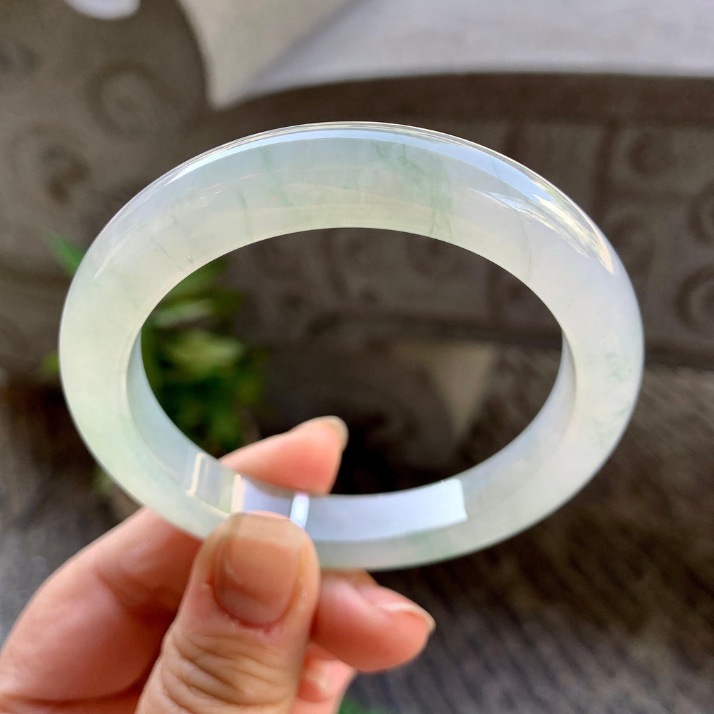 糯冰种晴底飘花平安镯（55.8mm）（yc307305）