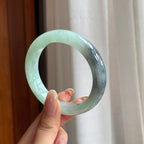 糯冰乌鸡特色翡翠平安镯（57.3mm)（yc417341）