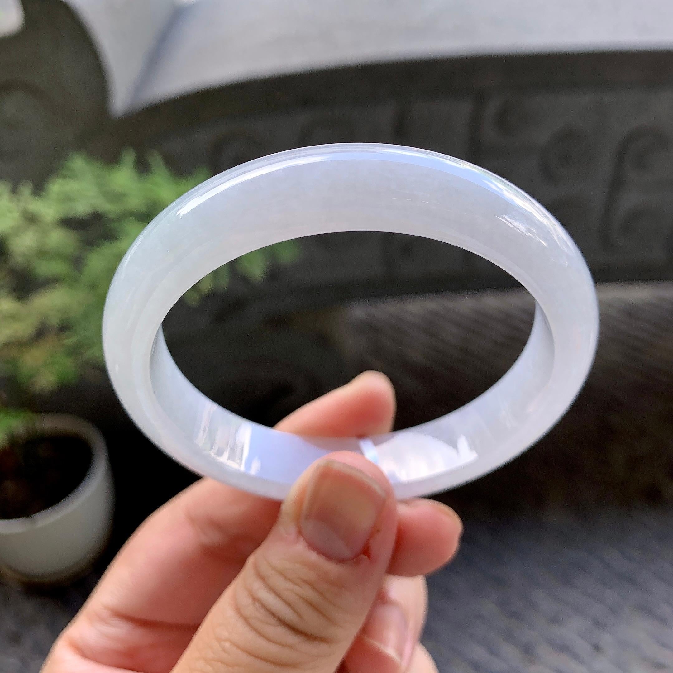 细糯种无色贵妃手镯（56.6mm）（yc243898）