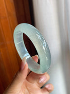 冰玻种晴底翡翠平安镯（57.3mm）（yc220813）
