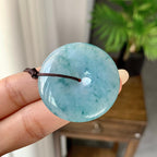 细糯种飘花平安扣吊坠（yc248131）