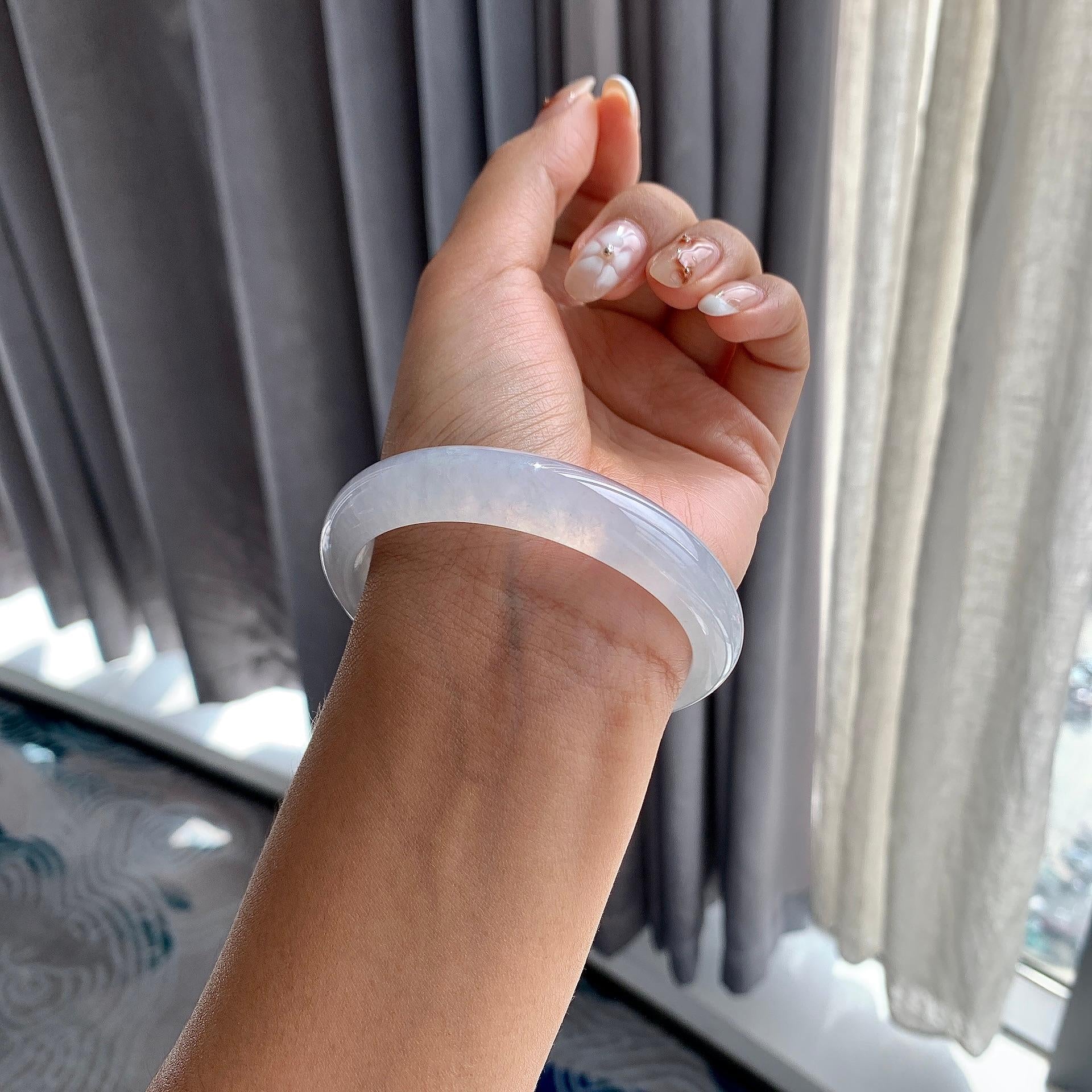 细糯种带底色贵妃手镯（57.9mm）（yc250414）