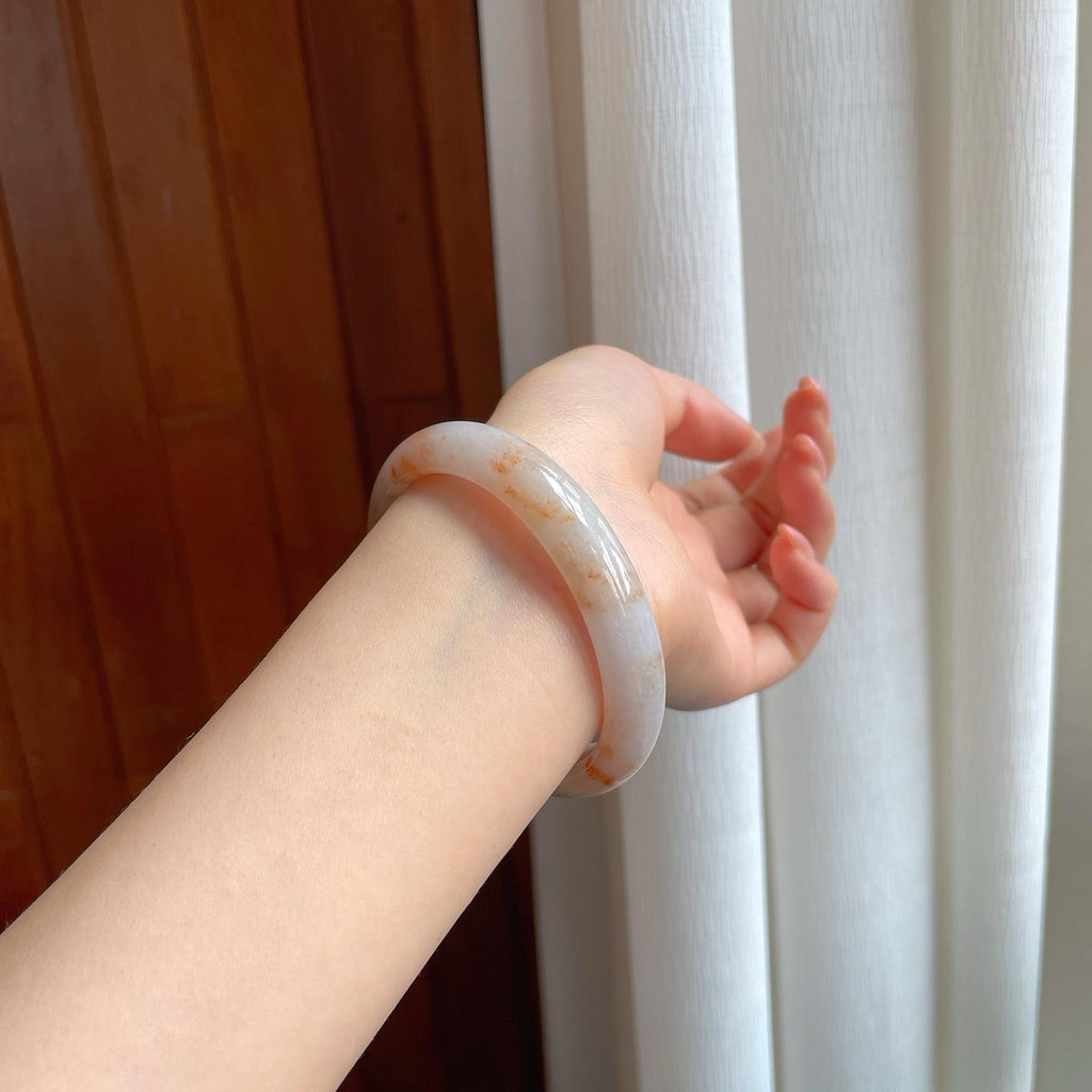 糯冰红翡特色翡翠贵妃镯（55.5mm）（yc354248）