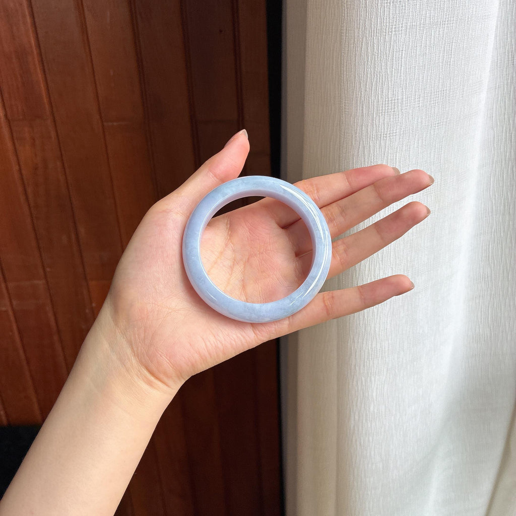 糯冰紫罗兰翡翠平安镯（54.8mm)（yc422958）