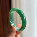 冰种带色翡翠平安镯（53.2mm)（yc424263）
