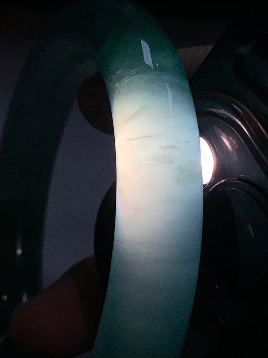 冰种晴底飘花圆条手镯（54.3mm）（yc292673）