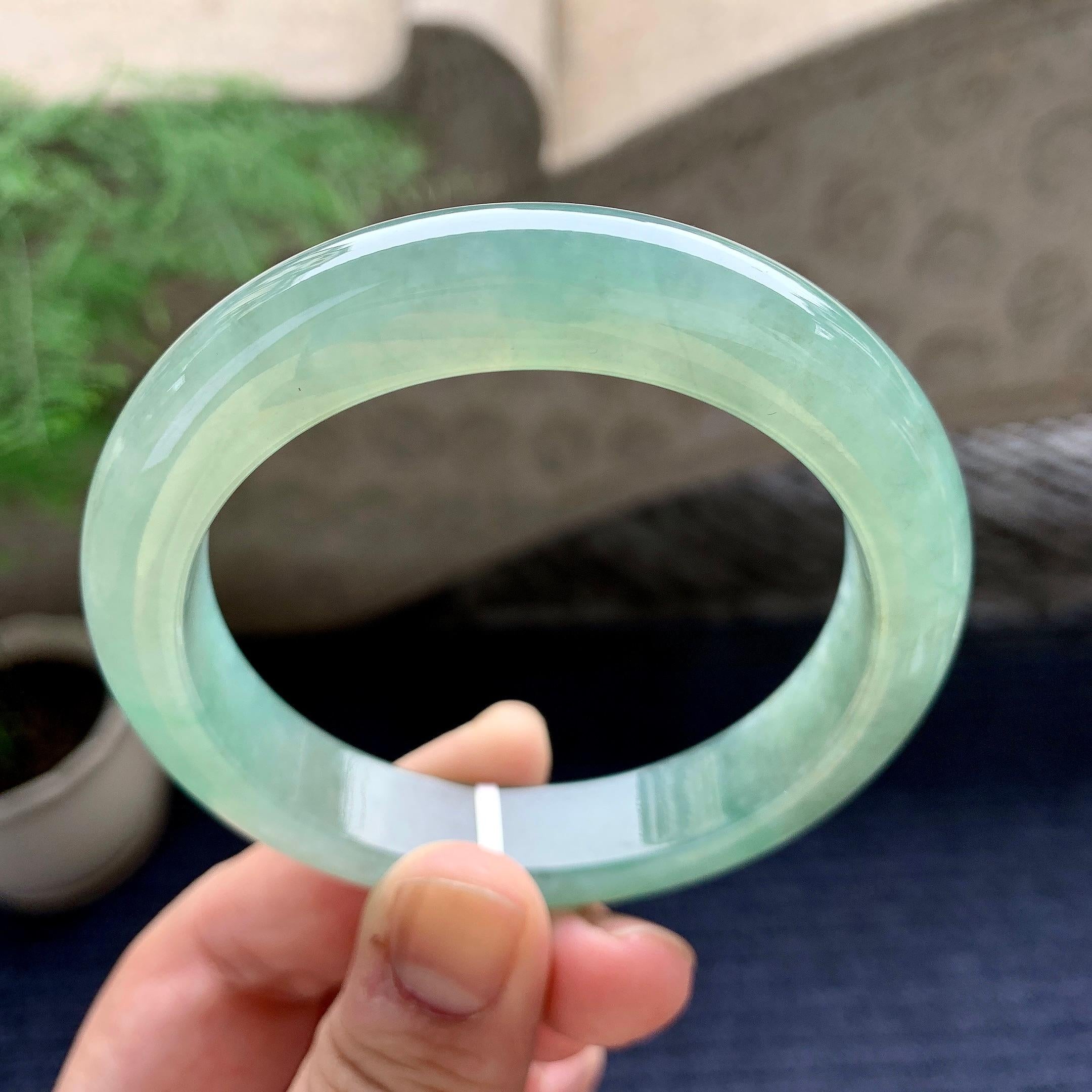 糯冰种晴底平安镯（57mm）（yc198226）