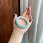 细糯冰飘花翡翠平安镯（55.5mm）（yc272833）