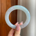 糯冰晴水翡翠圆条手镯（57.5mm）（yc286716）