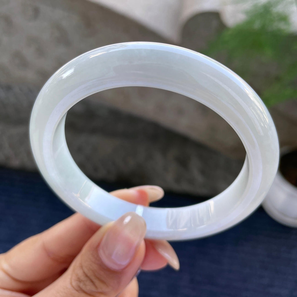 细糯种无色正圈平安镯57圈    天然缅甸A货翡翠（yc352029）