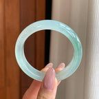 冰种带色翡翠平安镯（51.8mm）（yc291744）