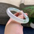 糯冰种飘花圆条手镯（51.8mm）（yc233916）