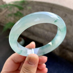 糯冰种飘花平安镯（55mm）（yc264529）