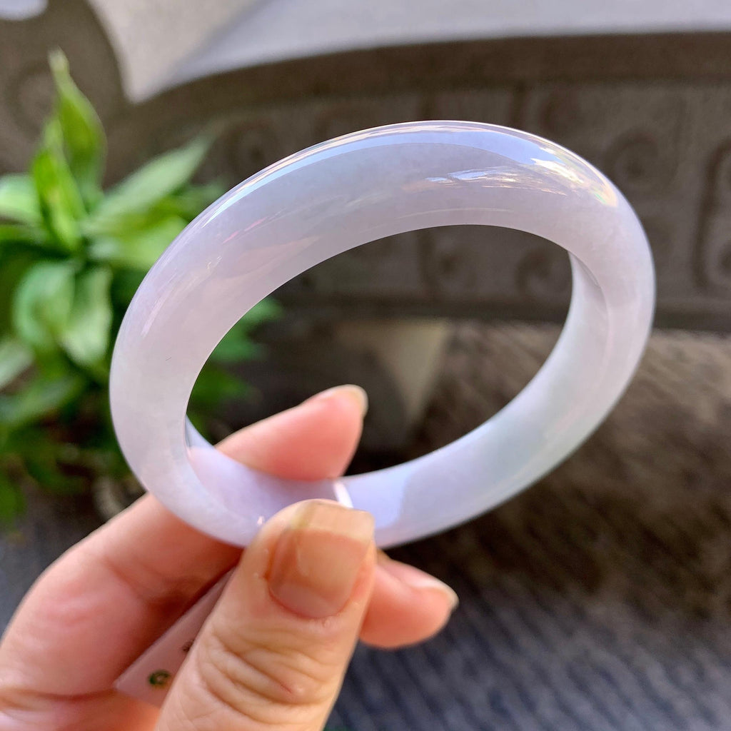 糯种淡紫罗兰平安镯（54.2mm）（yc308747）