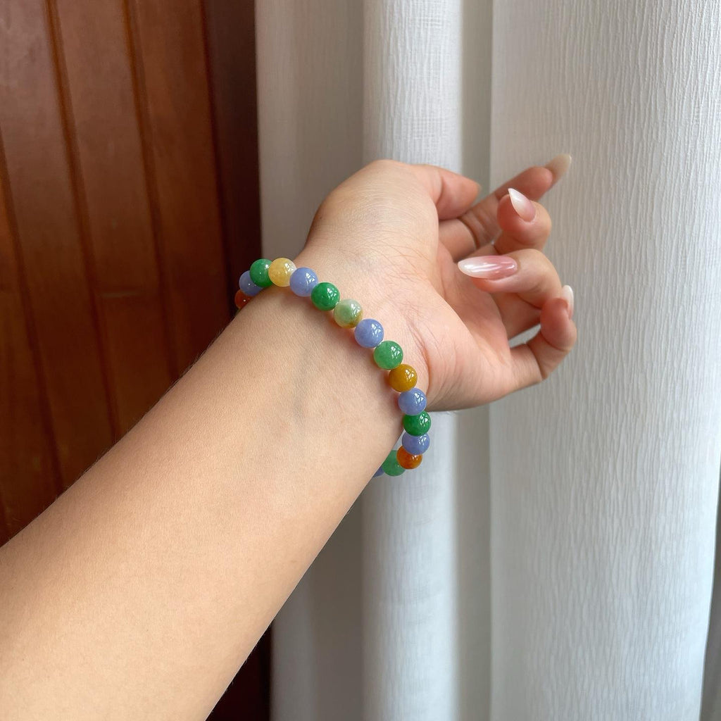 糯冰多宝翡翠珠串手串（yc259085）