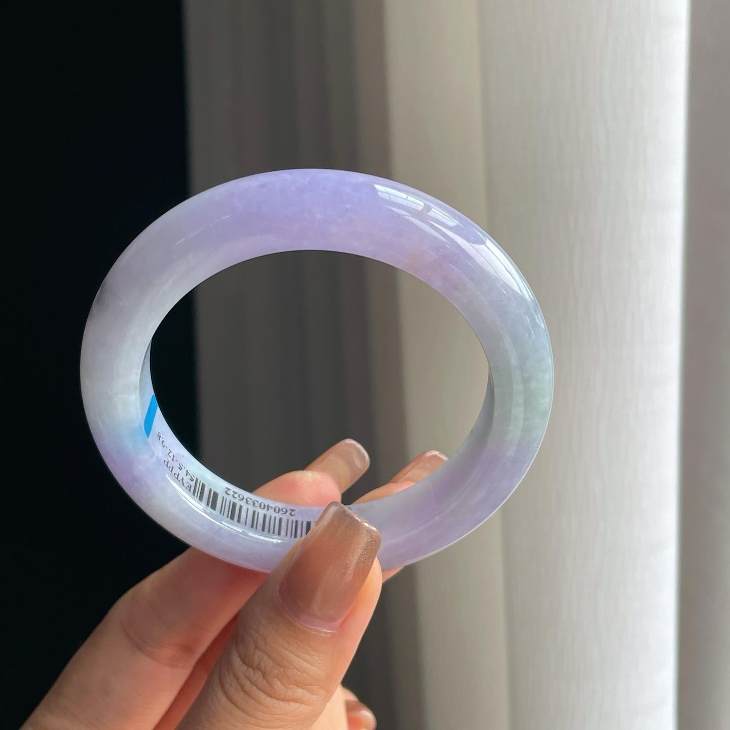 糯冰紫罗兰翡翠平安镯（54mm）（yc374240）
