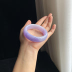 糯冰宽版紫罗兰翡翠平安镯（56.2mm)（yc374805）