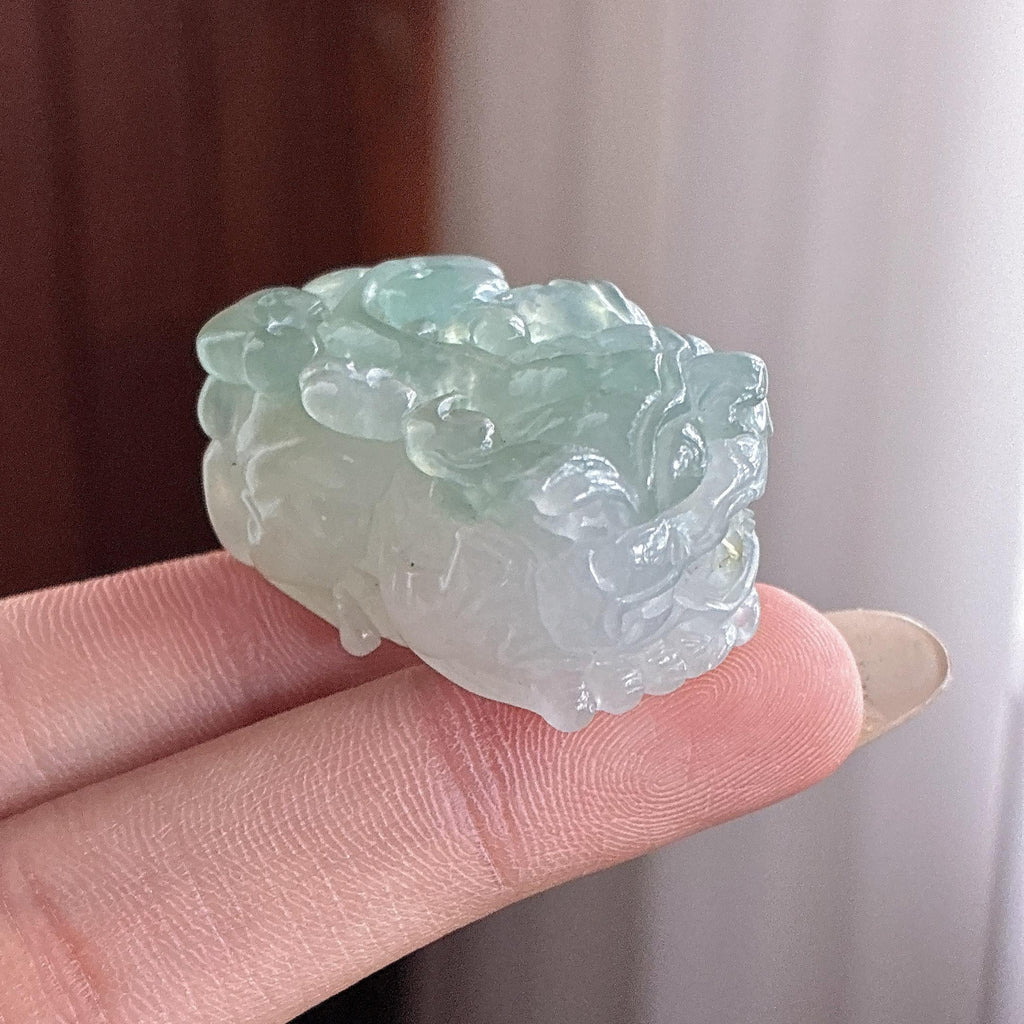 糯冰晴底貔貅 天然缅甸Ａ货翡翠（yc497762）