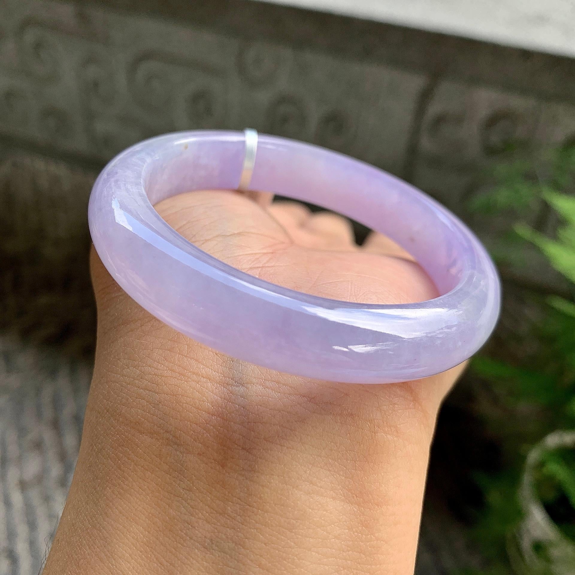 细糯种紫罗兰平安镯（52.8mm）（yc202377）
