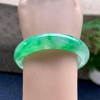 糯冰种飘阳绿平安镯（57.3mm）（yc233920）