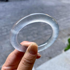 高冰种无色圆条手镯（53.6mm）（yc268982）